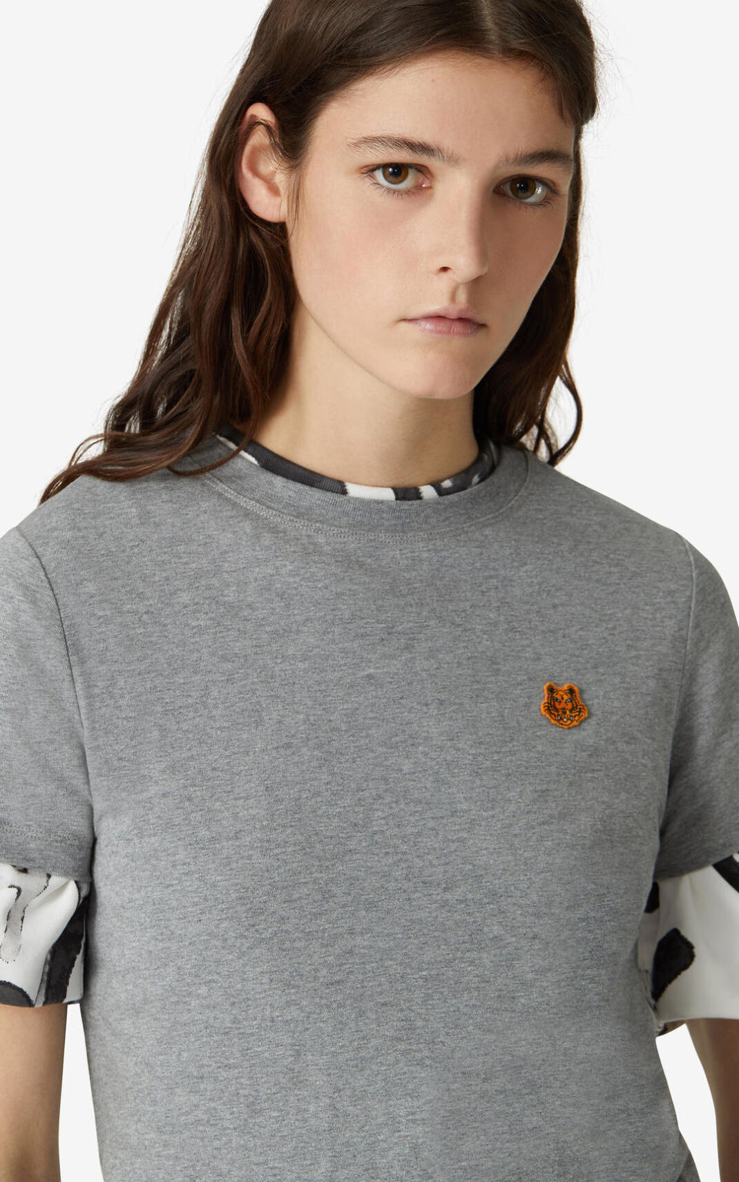 Kenzo Tiger Crest T-shirts Dame - Grå DK-919691